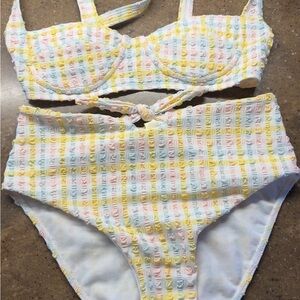 Pastel Plaid Bikini Set